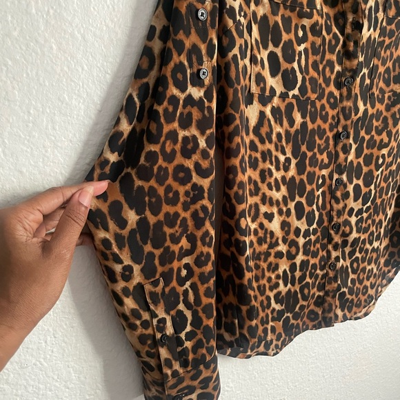 Express Animal Print Portifino Shirt - Picture 7 of 13